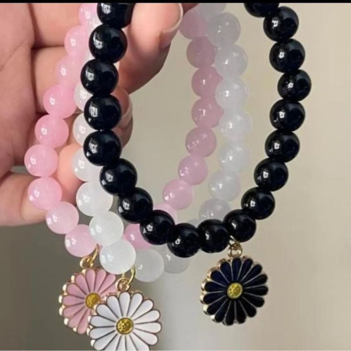 Floral Charm Beaded Bracelet Collection