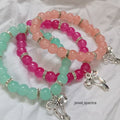 Elegant Multi Color Charm Bracelet Set (3 Pieces)